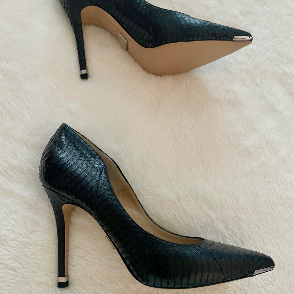 Real snakeskin leather stiletto pumps heels 39 new